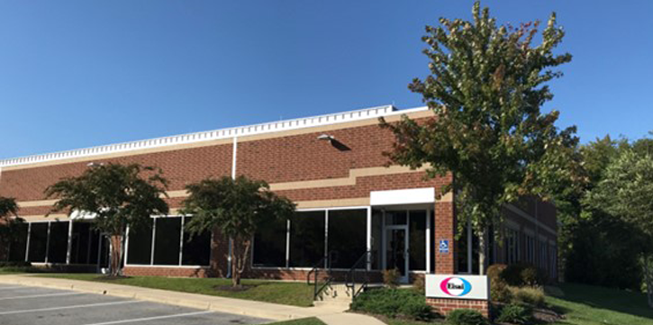 A photo of the outside of Eisai's manufacturing plant in Baltimore Maryland