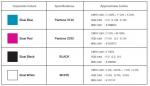 Eisai corporate colors chart with guidelines and details 